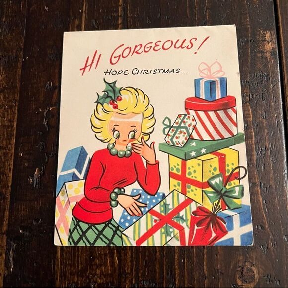 Vintage Holiday Humor Christmas Card (Unused) - Picture 1 of 4